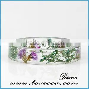 Flower Jewelry- Real Flower Bangle- - Jewelry Made With Flowers thumbnail-1