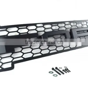 FRONT MATTE BLACK GRILLE GRILL LIT FIT FORD RANER T6 MK2 MINOR CHANGE 2015 thumbnail-3