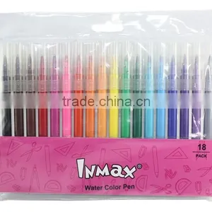 Hotselling 18PK Multi Color Water Color Pen PVC Bag Set thumbnail-1