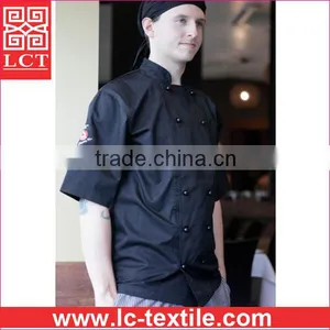 Supply Factory Direct Sell 65% Polyester 35% Cotton Breathable Chef Jacket With Double Breasted Design for Unisex Wear(LCTU0018) thumbnail-1