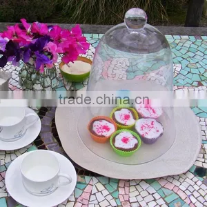 Wholesale Glass Bell Cloche and Glass Cloches as Glass Dome With Wooden Base thumbnail-2