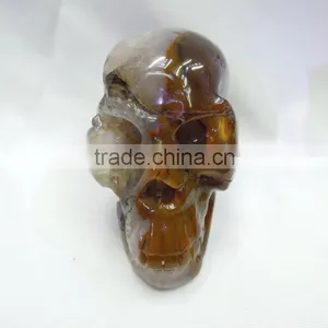 Carving Amethyst Skull With Geode in Price Sale, Amethyst for Sale Good for Art Collection thumbnail-2