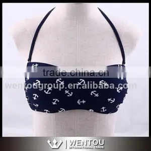 Wholesale Sexy Anchor Print Bandeau Swimming Tops thumbnail-3