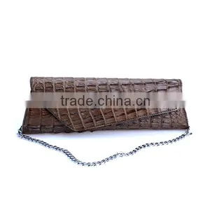 Ladies Party Genuine Leather Clutch Purse Crocodile Skin Handbags Chinese Clutch Bag thumbnail-1