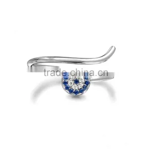 Sterling Silver Wedding Diamond Star Charm Ring for Girls thumbnail-5
