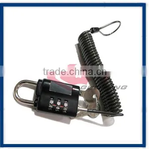 High Tension Retractable Spring Coil Cable Lock With Keys for Note Book thumbnail-2