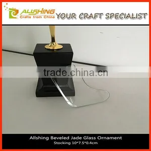 Promotional Beveled Jade Glass Wedding Heart Ornament /Blank Heart Jade Glass Ornament thumbnail-1