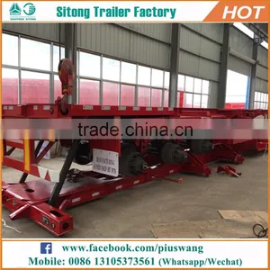 Factory Direct 3 Axles Shipping Container Platform Semi Trailer 20ft 40ft Container Trailer thumbnail-3