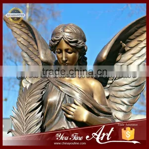 Large Garden Bronze Angel Statue thumbnail-2