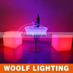 Plastic Strong Color Changing Cube LED Lighting Seat thumbnail-1