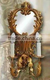 Wooden Classical Hand Carved Wall Mirror, MOQ:1PCS(B70112) thumbnail-1