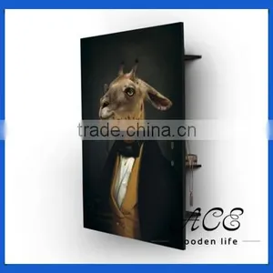 Vintage Looked Solid Wooden Furniture Digital Printing Customization Pattern Wall Cabinet thumbnail-1