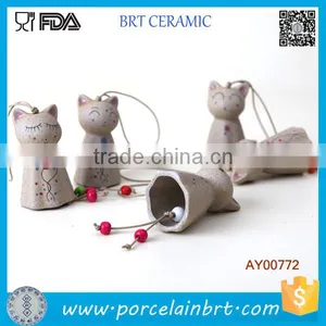 Home Decor Cat Ceramic Wind Chimes thumbnail-1
