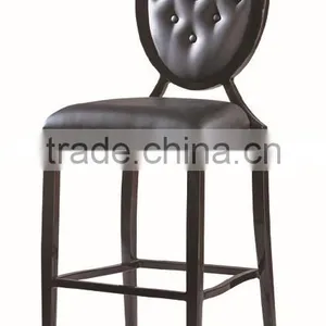Factory Directsale Oval Back Leather Aluminum High Bar Chairs for Hotels LQ-AL3802H thumbnail-1