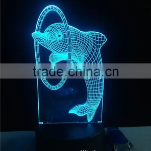 Hot Selling 2017 Amazon Acrylic Visual Lamp Home Decor Night Light 3D Mood Light With USB Charger thumbnail-6