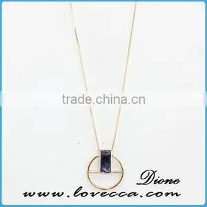 Wholesale 18k Gold Color Meaningful Crystal Necklace Jewellery Pendant Necklace thumbnail-2