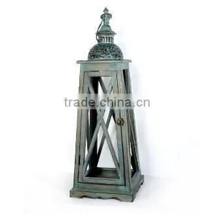 Unique Wood Candle Lantern For Garden thumbnail-1