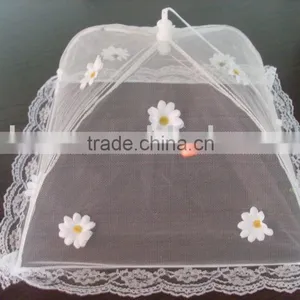 High Quality Foldable Food Cover With Flower and Lace thumbnail-1
