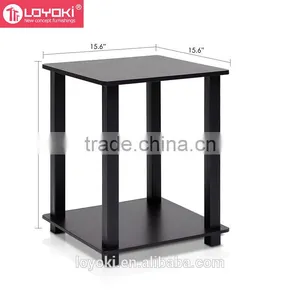 Simplistic End Table Set of 2 MDF Wooden Coffee Table With Glossy Finished Side Tbale thumbnail-3