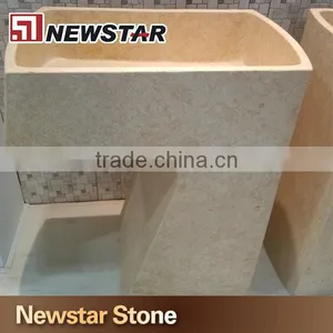 Marble Pedestal Basin Art Wash Stone Basin thumbnail-1