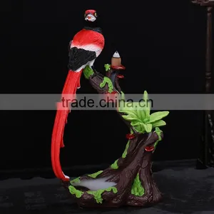 Blue Sparrow Backflow Burner Creative Resin Incense Burner thumbnail-1