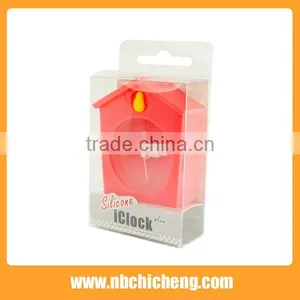 House Shape Silicone Alarm Clock, Colorful Mini Clock, Silicone Table Clock thumbnail-4