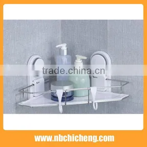Bathroom Wall Mounted Aluminium Corner Shelf Bath Accessories Storage Holder thumbnail-2