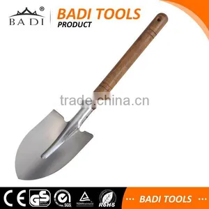 Wood Handle Steel Round Pointed Shovel thumbnail-1
