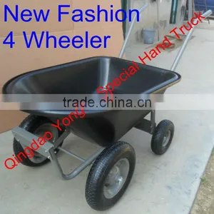 4 Wheeler Poly Tray Wheelbarrow thumbnail-2