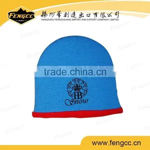 Snow Hat Winter Hat Knitted Beanie Logo Embroidery With Anti Polar Fleece Lining thumbnail-1