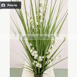 110 / 140 / 170cm Artificial Grass Potted Onion Grass With Orchid Flowers for Indoor Decoration Pots Plant thumbnail-2