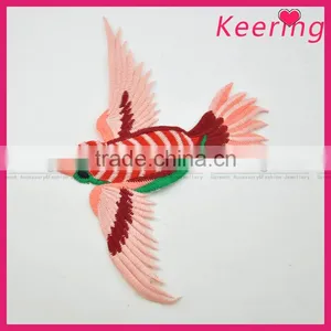 New Design Hot Sale Bird Embroidery Patch Fabric Craft WEF-107 thumbnail-1