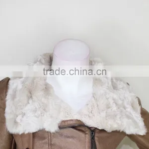 Latest Design Softshell Pu Leather Woman Winter Jacket thumbnail-2