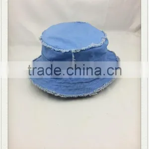 Bucket Hat / Cotton Polyester Denim Fabric Bucket Hat thumbnail-3