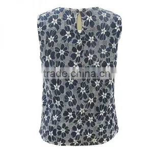 2015 Spring Fashion Collection Daisy Printing Lace Shirt&Blouse thumbnail-2