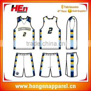 Hongen Apparel Wholesale Products China Polyester Sports Basketball Jersey thumbnail-1