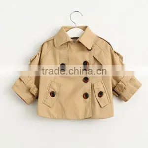 Fall 2016 Childrens Korean Fashion Clothing Long-sleeve Cotton Trench Coat thumbnail-1