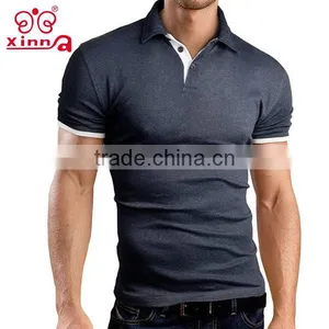 Men Fashion Design Slim Fit Contrast Bulk Polo Shirts thumbnail-2