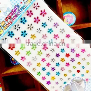 Custom Multi Mix Color Five Star Shape Self Adhesive Diy Gem Rhinestone Acrylic Sticker thumbnail-2