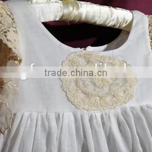 Long Sleeved Vintage Lace Trimmed Tea Length Dress Gown Girls Christmas Satin Nightgown thumbnail-4