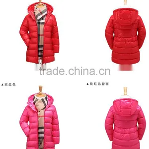 Wholesale Custom High Quality Girls Long Duck Filled Winter Waterproof&windproof Warm Down Coat thumbnail-1