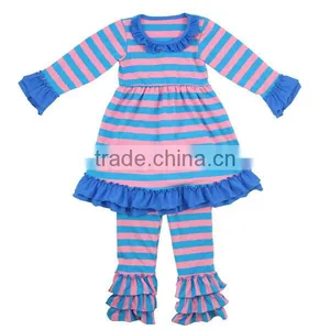 Factory Wholesale Solid Ruffle Dress Quarterfoil Boutique Christmas Boutique Girl Clothing thumbnail-4