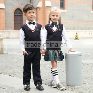 Custom Nice Latest Design Preschool Academy School Uniform for Kids Wholesale thumbnail-4