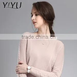 Hot Sale Winter Women Cashmere Cable Knit Sweater thumbnail-3