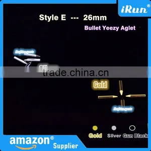 (MOQ:100pcs) Metal Aglets For Yeezy Shoe Laces Tips DIY Replacement Glue Need - 26 mm Bullet Metal Ends Replacement in 3 Colors thumbnail-4