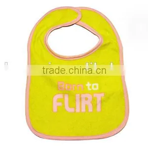 2016 China Supplier Embroidered Letter Baby Bibs 100% Cotton thumbnail-3