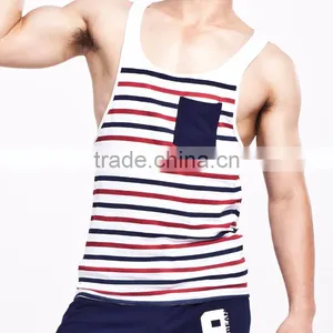 Factory Wholesale Sleeveless Fitness & Body Building Cotton Gym Stringers For Men thumbnail-3