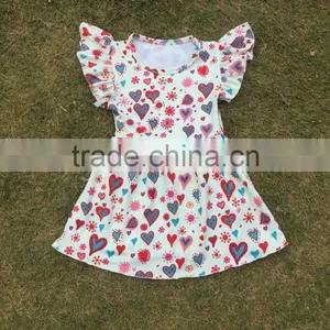 Wholesale Children Clothing Children's the Valentine's Day Small Fly Sleeve Dress thumbnail-1