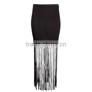 Personality Tight Skirt Reticulocyte Bulk Tassel Design thumbnail-2