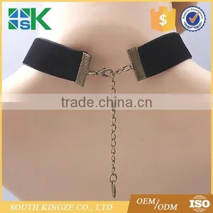 Female Star Style Black Velvet Belt Sun Pattern Simple Antique Lace Choker Necklace thumbnail-3
